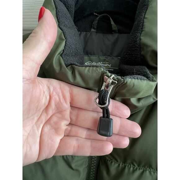 EDDIE BAUER Green Premium Quality Goose Down EB700 Zipper Puffer Vest - Picture 5 of 16